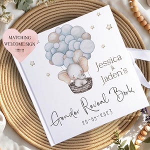 Personalized Elephant Guest Book: Satin Touch Memory Album