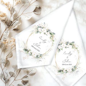 Personalised elegant Wedding  Napkins, floral rose large Napkins, wedding Table wear, Wedding Gift, anniversary  dinning accessories