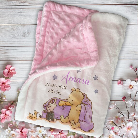 Personalised pink blanket hotsell