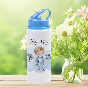 Bottiglia d'acqua regalo personalizzata per paggetto, regalo di proposta per bambini, maglietta regalo per paggetto di matrimonio
