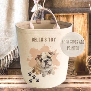 Personalisierte Haustier Porträt LARGE Spielzeug Korb Geschenk, Hunde Aufbewahrungsbox, weiche Decke für Hundeliebhaber, Boxen Behälter für Haustiere Artikel, Spielzeug bin