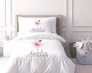 Happy Linen Company Set Copripiumino Lettino Unicorno Rosa – Double Face 120x150 + Federa