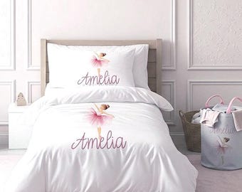 Happy Linen Company Set Copripiumino Lettino Unicorno Rosa – Double Face 120x150 + Federa