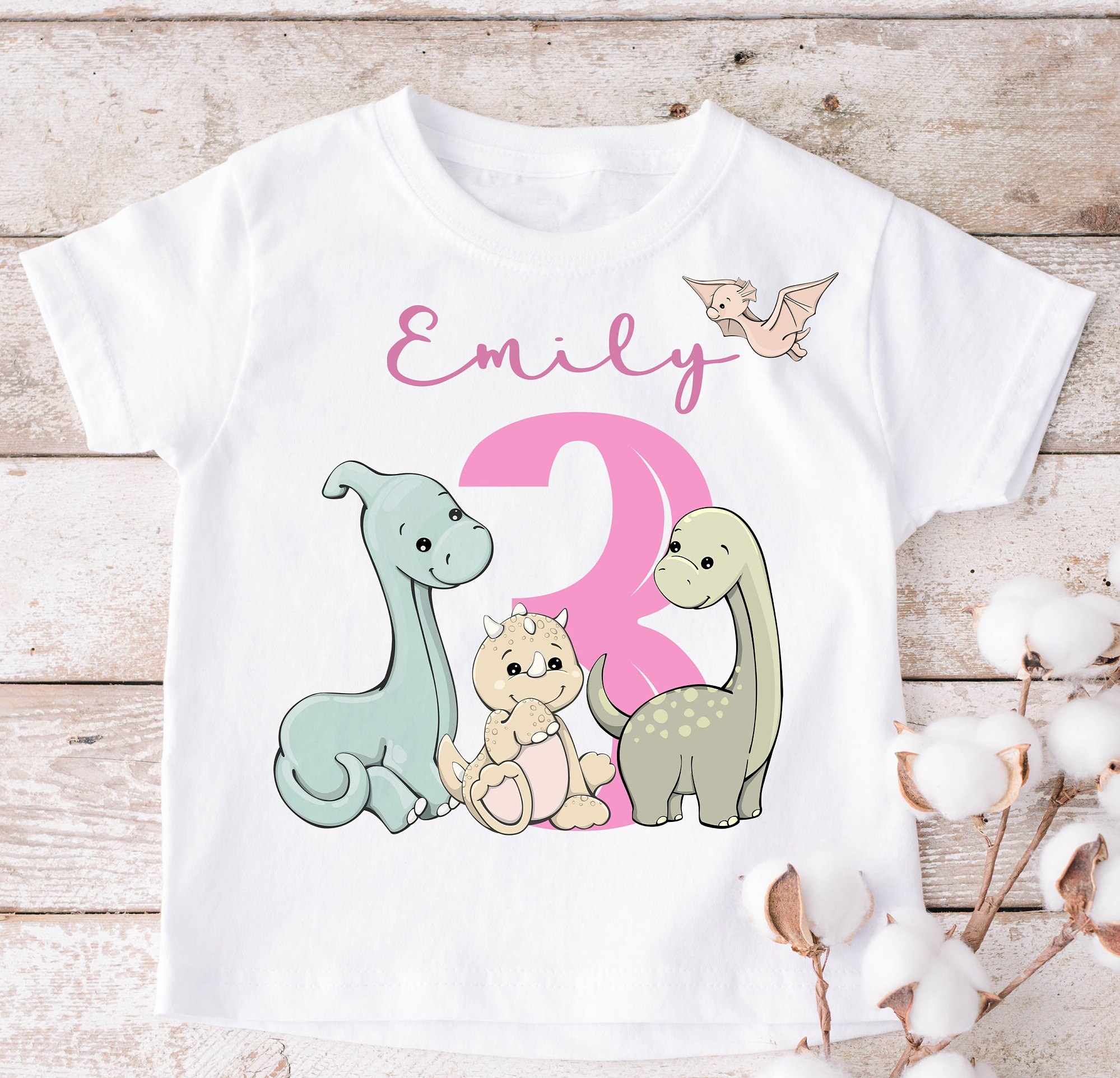 Camiseta con estampado de dinosaurios top de cumpleanos personalizado camisa con diseno de conejito camisetas para ninos pequenos top cumpleanos de nina personalizado Etsy Espana
