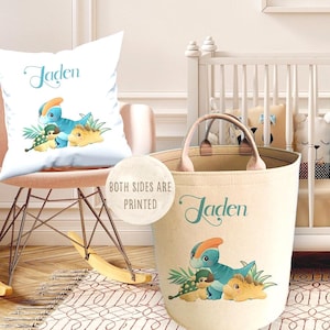 Personalisierte Dinosaurier LARGE Spielzeugkorb, Kinder Aufbewahrungsbox, Kinderzimmer Artikel, Boxen Behälter für Baby Artikel, Spielzeug bin