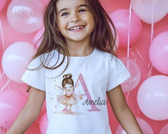 Pink Ballet Kids Girls Tshirt | Zazzle