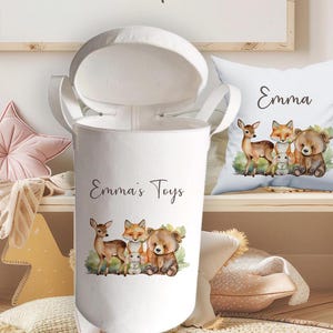 Personalisierte Kinder große Spielzeug Korb Filz Organizer, Kinderzimmer Kissen , Babyparty Idee,