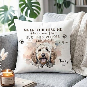 Cuscino commemorativo personalizzato con foto di cane, libro opzionale: regalo ricordo, cuscino ricordo per la perdita di un animale domestico