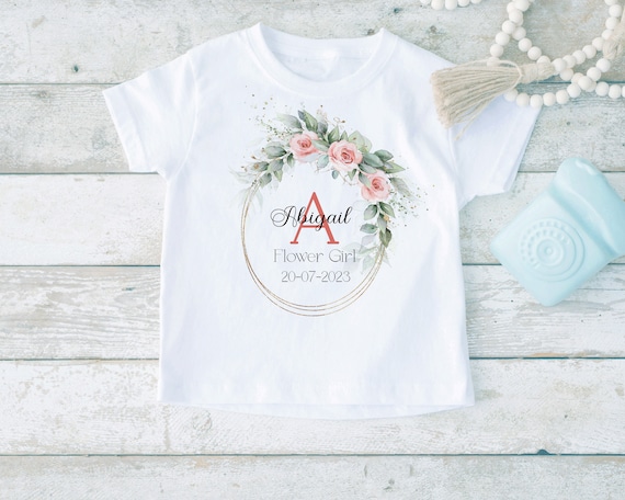 Personalised flower girl store t shirt