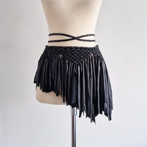 Lilith rokriem met kwastjes, festivaloutfit, raveparty-rokriem met franje, muziek- en dansfestivalkleding, podium- en performance-franje