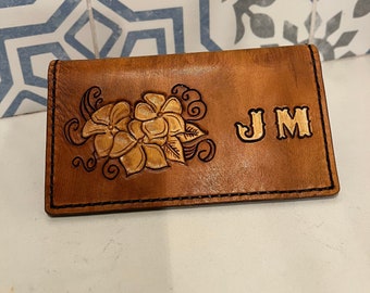 Custom Tooled Leather Roper Wallet