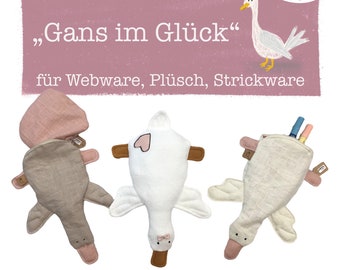 eBook – Goose in Happiness – cuddly toy, pencil case and filling pillow, sewing pattern with illustrated instructions and lookbook