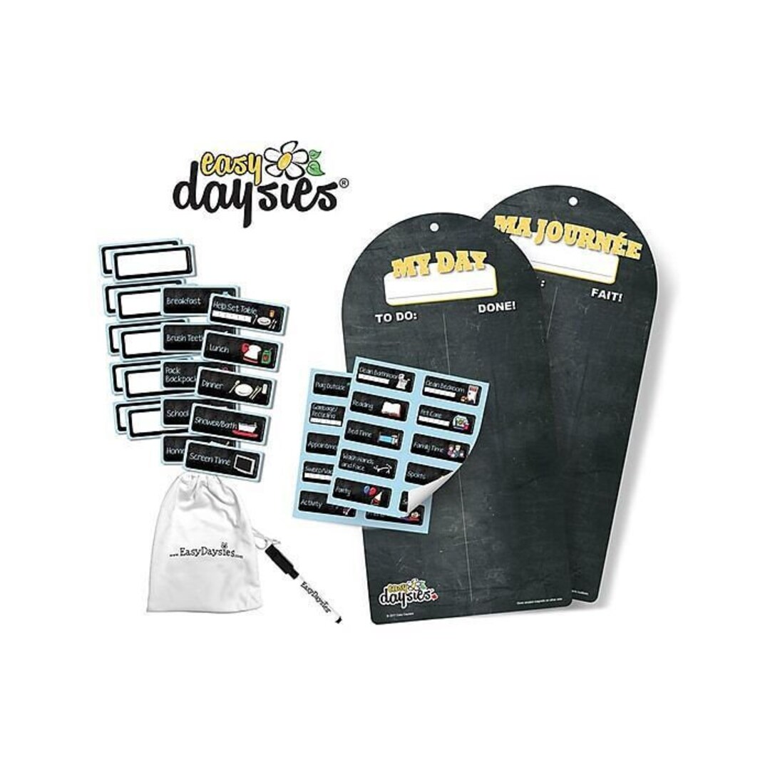 Easy Daysies Daily Schedule School Age Kid Billingual Etsy