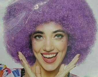 Way To Celebrate Halloween Disco Afro Clown Wig Adult One Size Costume Accessory