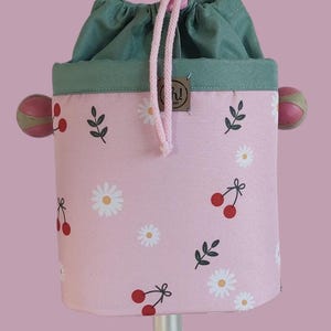 Bolsa para scooter Bikebag CHERRY Lenkradtasche. Bigote de cuerda. Cartera de cuero. Bolsa de manillar. Correa de bicicleta. Bolsa de manillar Regalo para niño