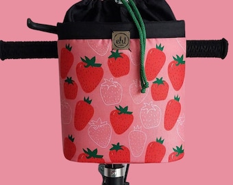 Scooterbag Bikebag SWEET STRAWBERRIES. Lenkradtasche. Laufradtasche. Lenkertasche. Lenkertasche. Fahrradkorb. Lenkertasche