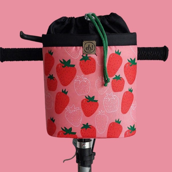 Scooterbag Bikebag FRAISES DOUCES. Lenkradtasche. Laufradtasche. Lenkertasche. Sacoche de guidon. Fahrradkorb. Sacoche de guidon