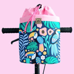 Scooterbag Bikebag TOUCANS Lenkradtasche. Laufradstache. Geldbörse aus Leder. Lenkertasche. Korb. Lenkertasche