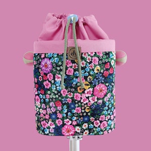 Scooterbag Bikebag BLUMEN. Lenkradtasche. Laufradstache. Geldbörse aus Leder. Lenkertasche. Korb. Lenkertasche