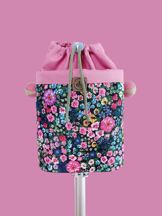 Kids Bike & Scooter Bag FLOWERS I Handlebar Bag I Gift for Girl I Balance Bike Accessory I Kids Cycling Bag