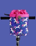 Kids Bike & Scooter Bag UNICORNS I Handlebar Bag I Gift for Girl I Balance Bike Accessory I Kids Cycling Bag