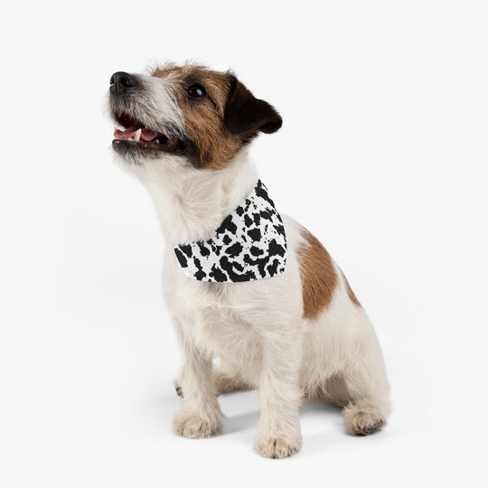 Cow Print Pet Bandana Collar