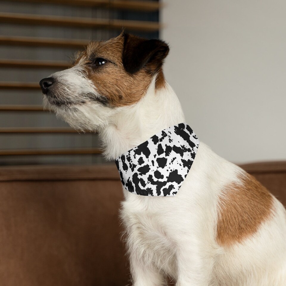 Cow Print Pet Bandana Collar