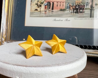 Gold Star 3D Printed Stud Earrings
