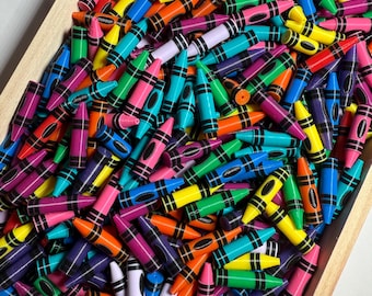 Crayon BEADS | Pack of 10 | Rainbow, Primary Colors | 3D Printed