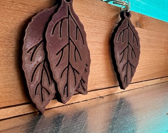 Dark Tobacco Leaf 3D Printed Keychain | Tobacco Heritage | Dark Brown Leaves | Farm Life