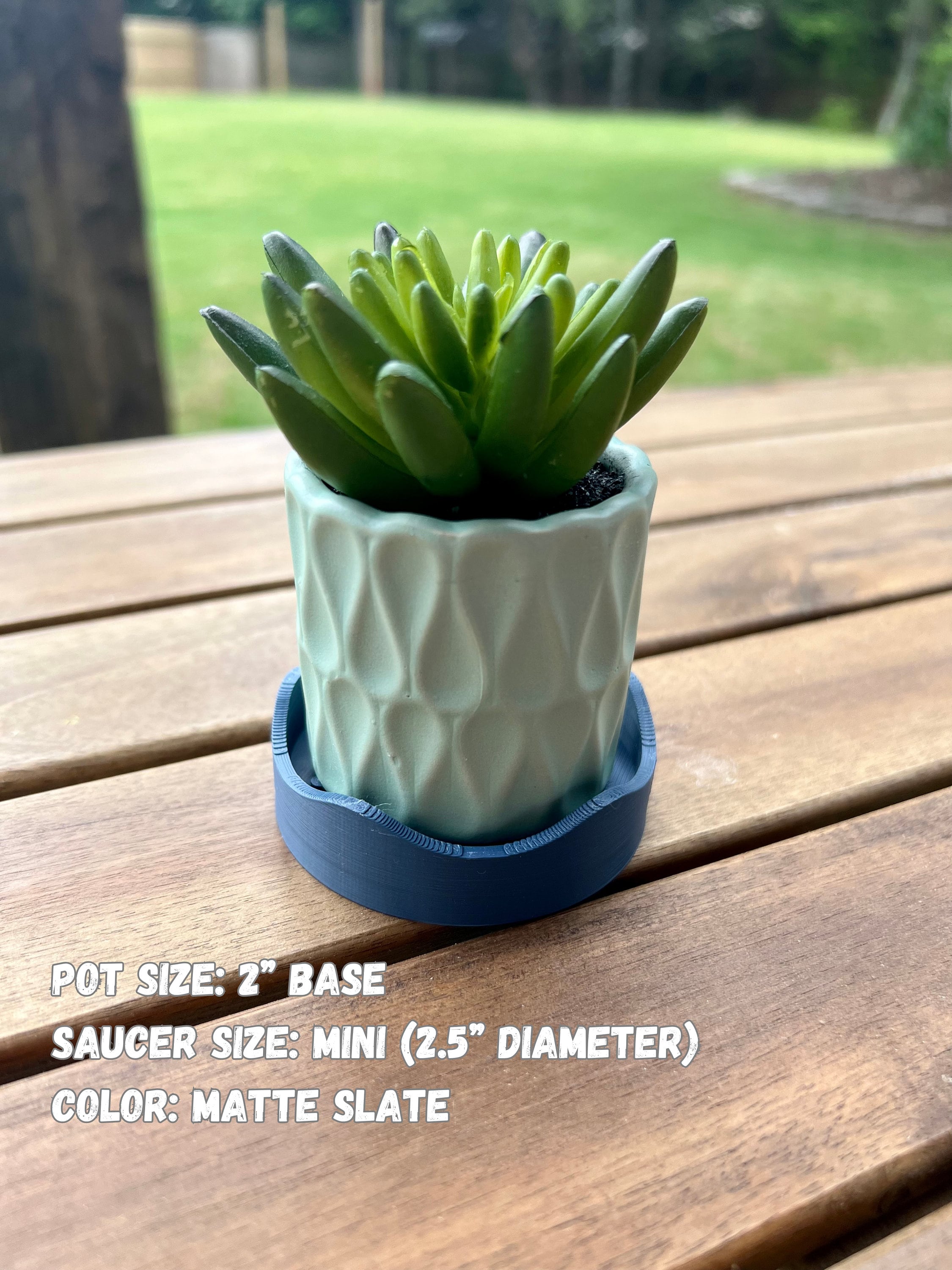 Plant Saucer Drainage Tray Wave Design 3D Printed Flower Etsy