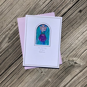 Bautismo Espíritu Santo atrapasol tarjeta de felicitación 5x7, religiosa