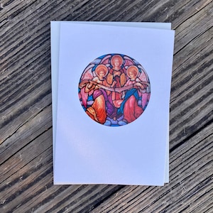 God&#39;s Angels sun-catcher greeting card, scripture, Psalm 91:11 KJV | Christmas or Birthday card