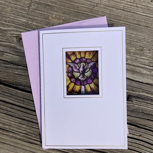 Confirmation Spirit of Light sun-catcher card | Blank card