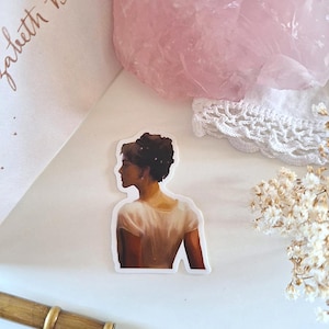 Decalcomania in vinile di Elizabeth Bennet | Adesivo Orgoglio e Pregiudizio | Adesivo di letteratura