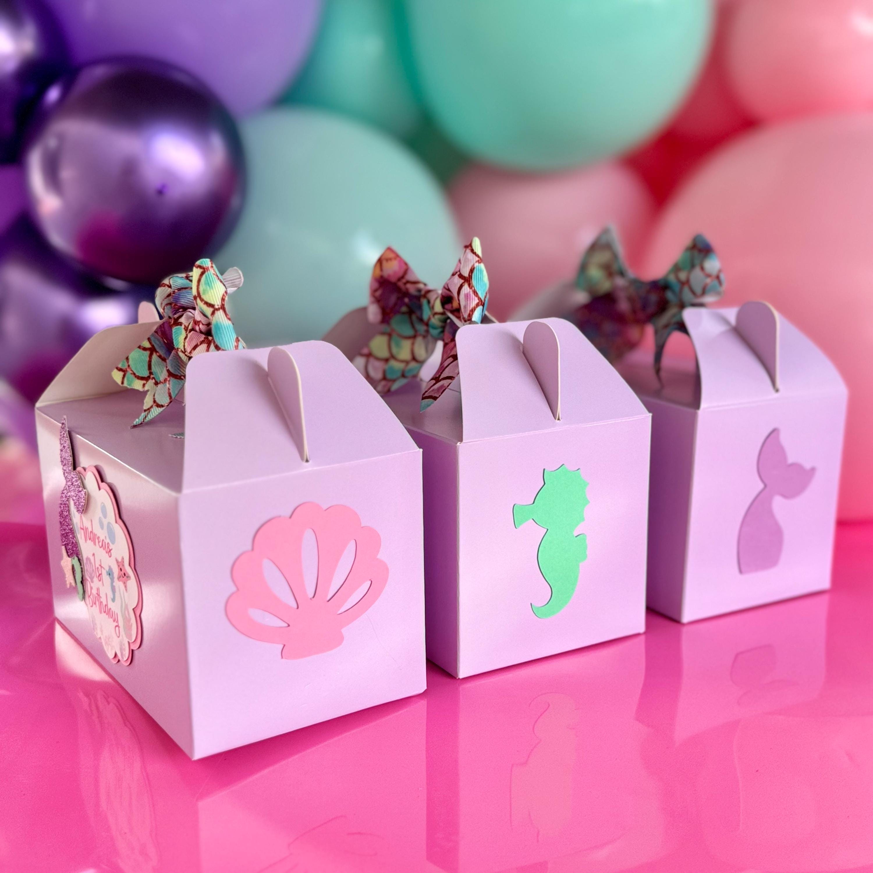 Personalized Mermaid Party Favor Boxes: Under the Sea Birthday Party ...