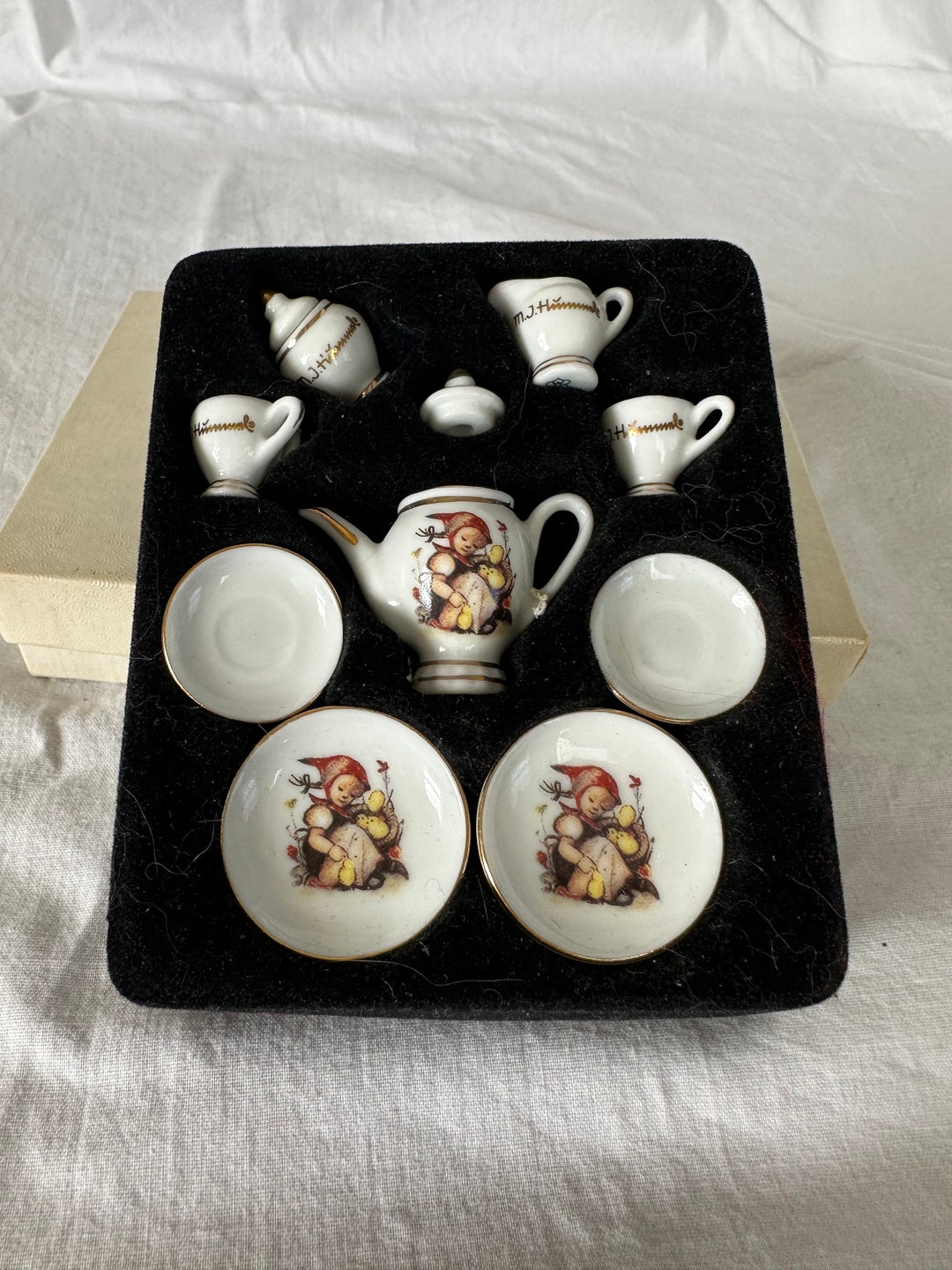 M. J. Hummel Mini Porcelain Tea Set by Ruetter Etsy