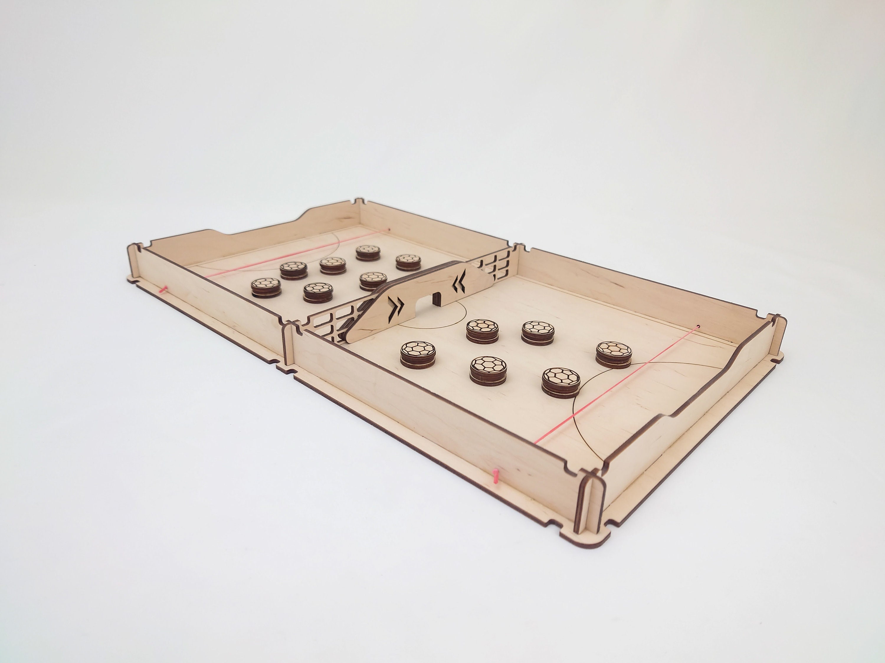 Fast Sling Puck Game - Large Size, Wooden Hockey Game Pucket Board Game,  Battle Winner Slingshot Game, Fast-Paced Fun Board Game for a Family Game