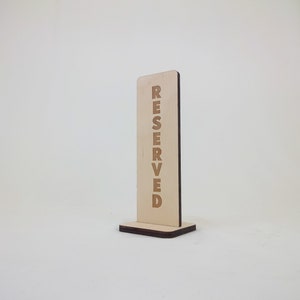 Restaurant Reserved Table Signs, Reserved Signs for Wedding Ceremony, Reserved Sign, Engraved Wooden Restaurant Sign, Wooden sign for bars