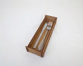 Wooden cutlery holder, Tabletop caddy, Restaurant Cutlery Case, Custom cutlery holder with pesonalization