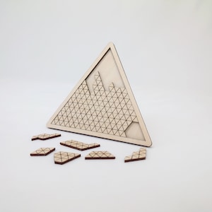 Triangle Brain Teaser Puzzle Game for Coffee Tables, Family Rooms, Gift for Him, Gift for Her, Students, Office Toy, Game Room