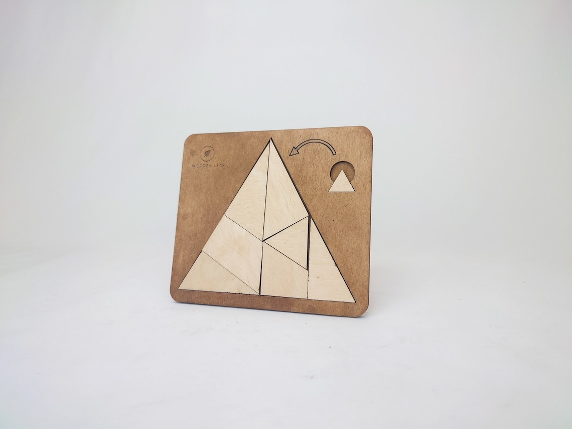 Triangle Puzzle Brain Teaser Etsy