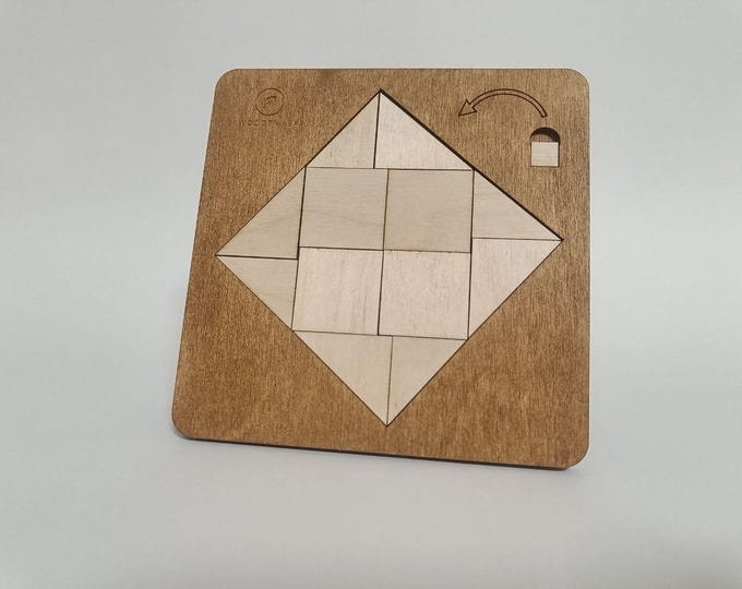 Wooden Puzzle Challenge – Add the Extra Piece! | Handmade Birch Brain Teaser