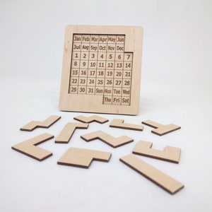 Daily Calendar Puzzle for Coffee Tables, Family Rooms, Gift for Him, Gift for Her, Students, Office Toy, Game Room