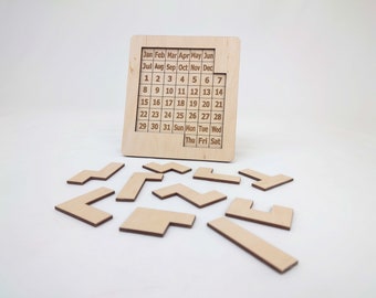 Daily Calendar Puzzle for Coffee Tables, Family Rooms, Gift for Him, Gift for Her, Students, Office Toy, Game Room