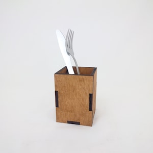 Wooden cutlery holder, Tabletop caddy, Restaurant Cutlery Case, Custom cutlery holder with pesonalization
