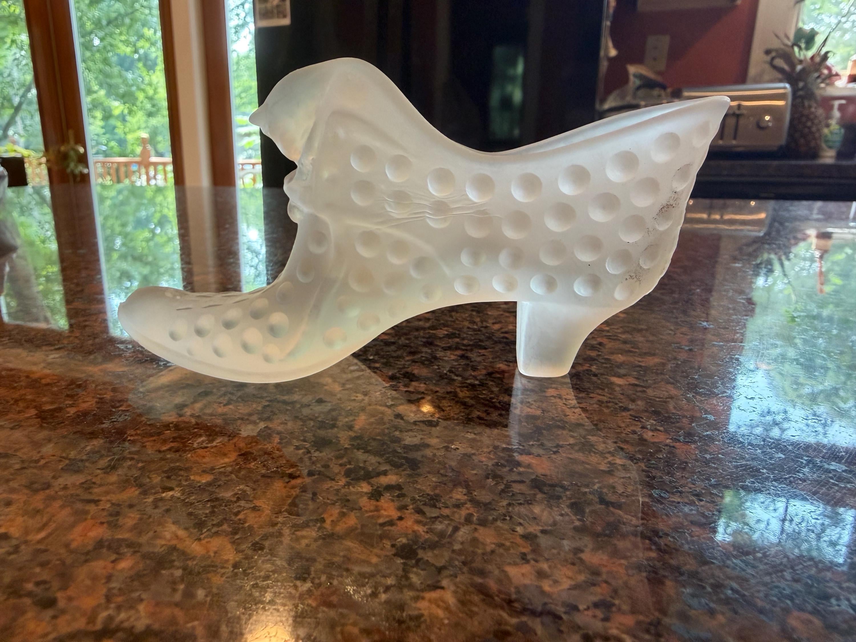 Fenton Glass Shoe - Etsy