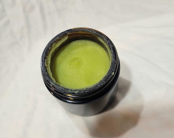 Manteca vegana para barba, aceites de jojoba y cáñamo, frasco de vidrio de 1 oz