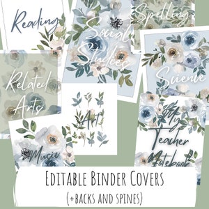 Editable Teacher Binder Covers