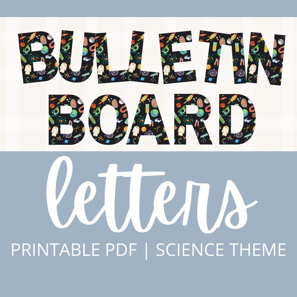 Science Themed Bulletin Board Letters